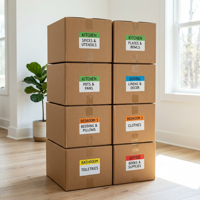 5 consejos clave para organizar tus cajas de mudanza